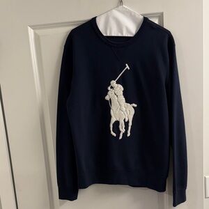 Polo by Ralph Lauren Navy Crewneck with White Polo Emblem